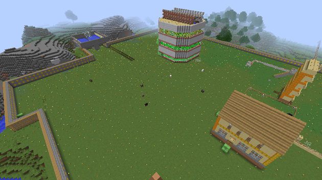 マインクラフト 111 村をキレイに魅せる 鉄壁の村の囲い方 オロオロktのマイクラブログ