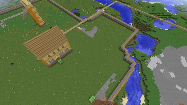マインクラフト 111 村をキレイに魅せる 鉄壁の村の囲い方 オロオロktのマイクラブログ