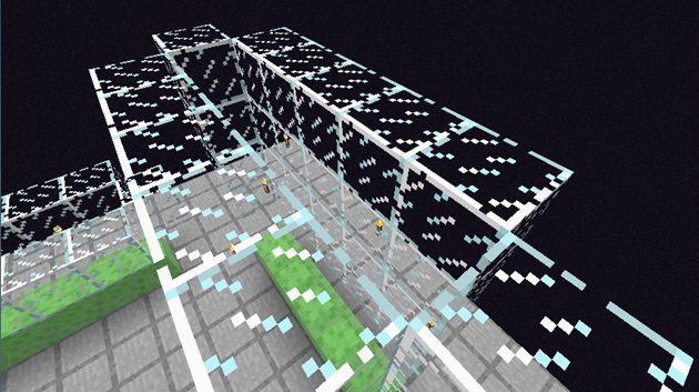 ガラスを積み上げる