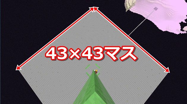 湧き層43×43にハーフブロック