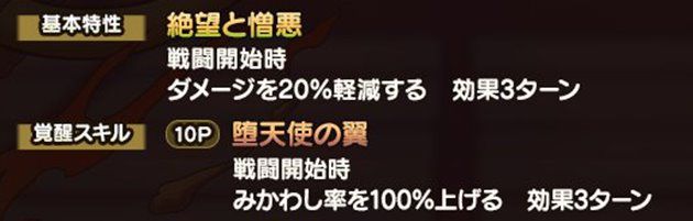 初期の特性と1凸の覚醒スキル