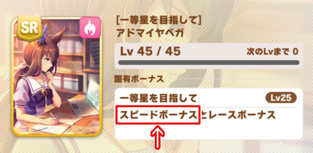 SRアドマイヤベガの固有ボーナス②