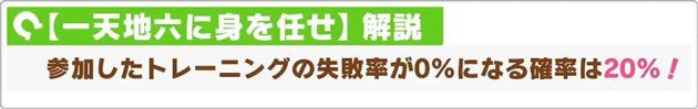一天地六に身を任せの発動確率