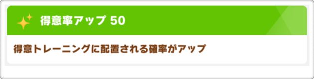 配布のSSRメジロマックイーンは、得意率が『50』と高め。