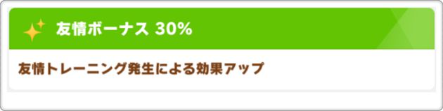 友情ボーナス+30％