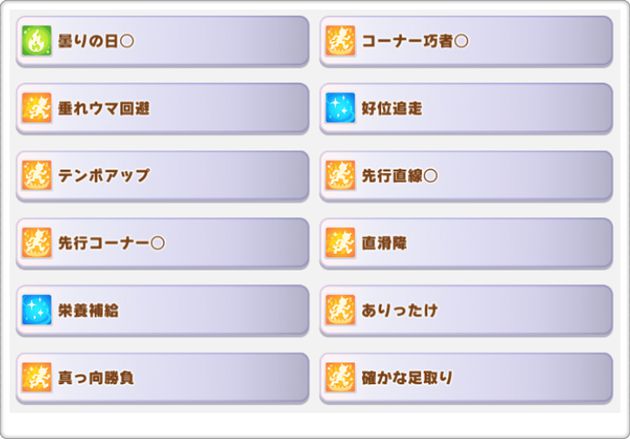 SSR賢さオグリの所持スキル