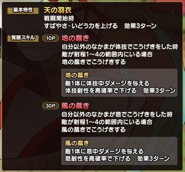 軍神トガミヒメの特性・スキル