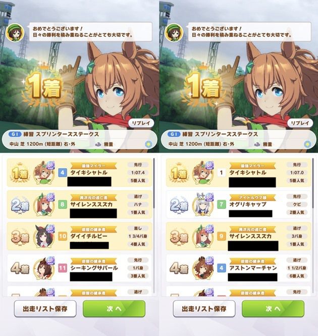 第2回短距離LOH最強ウマ娘:第1位