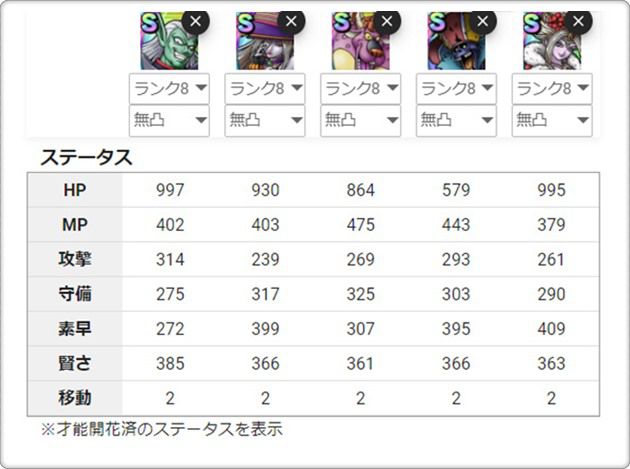 ウェイト50の魔法タイプ