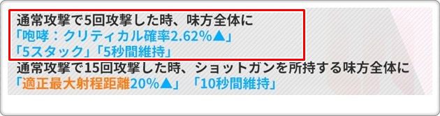 レオナのスキル1の詳細