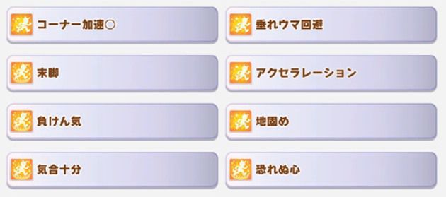 オグリキャップの所持スキル