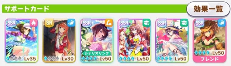 8月ダートチャンミの因子周回用サポカ：まとめ
