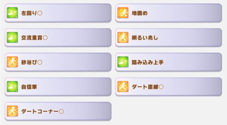 SSR賢さリッキーの所持スキル