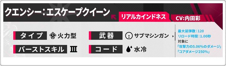 怪盗クエンシーの基本性能