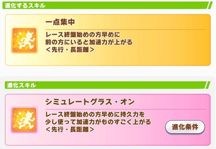 メカハヤヒデの進化スキル