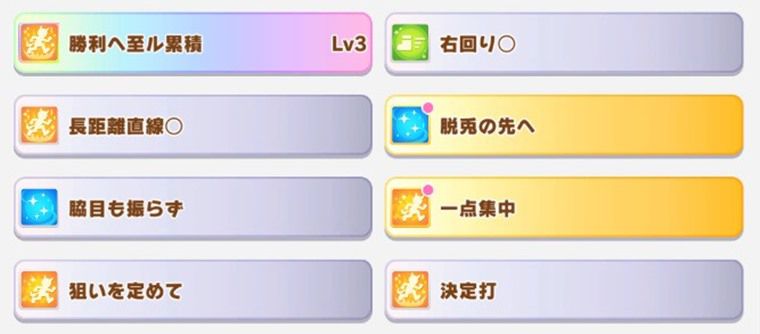 メカハヤヒデの所持スキル