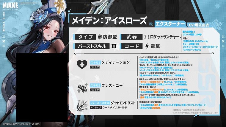 僧侶メイデンの性能