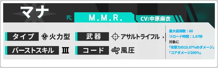 SSRマナの基本性能