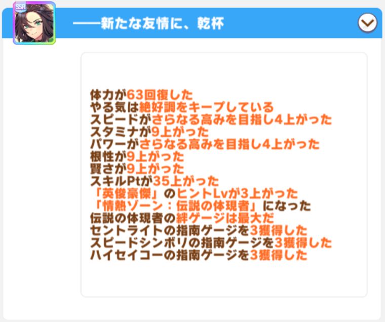 SSR伝説の体現者のお出かけ効果