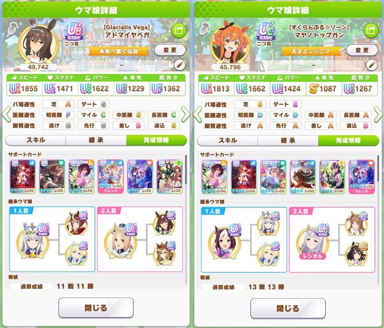 中距離おすすめサポカ編成