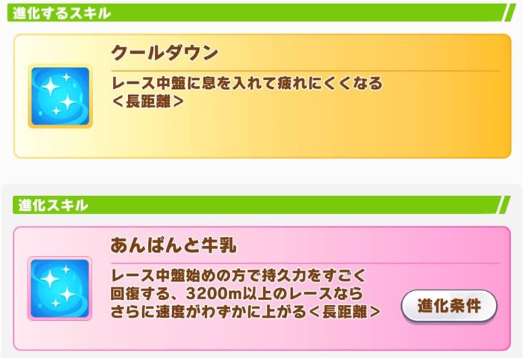 フェノーメノの進化スキル