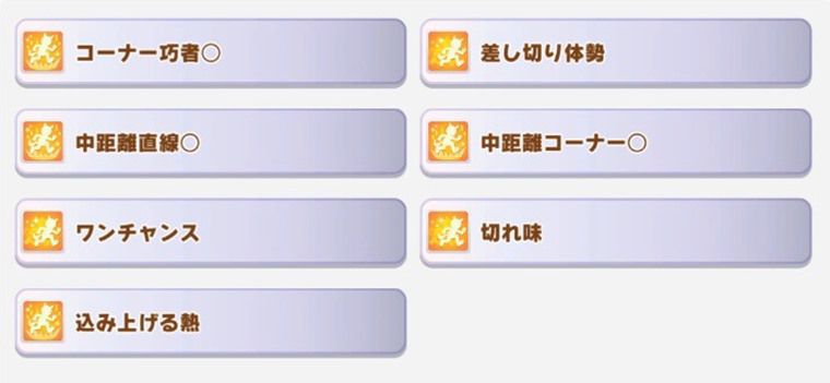 7月中距離チャンミ因子周回おすすめサポカ