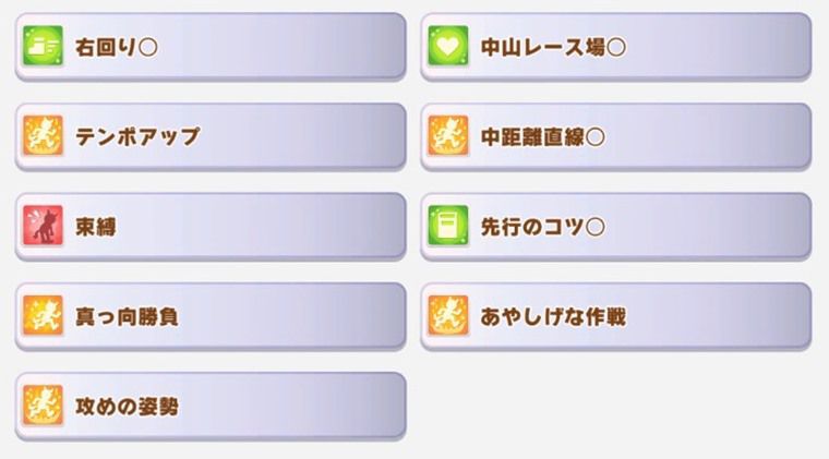 7月中距離チャンミ因子周回おすすめサポカ