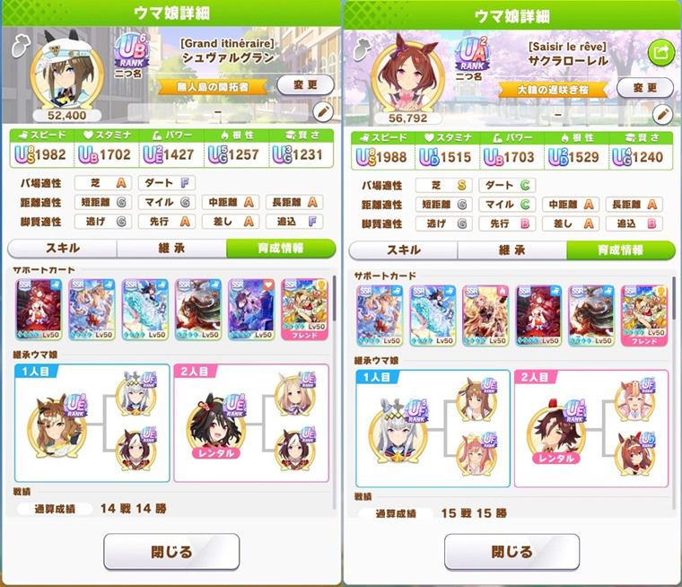 スピード4枚+ αのサポカ編成