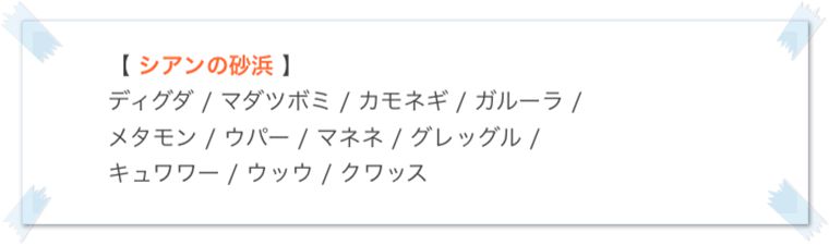 フィールド選びについて