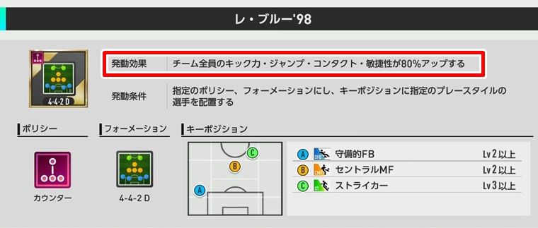 フォーメーションコンボのおすすめ
