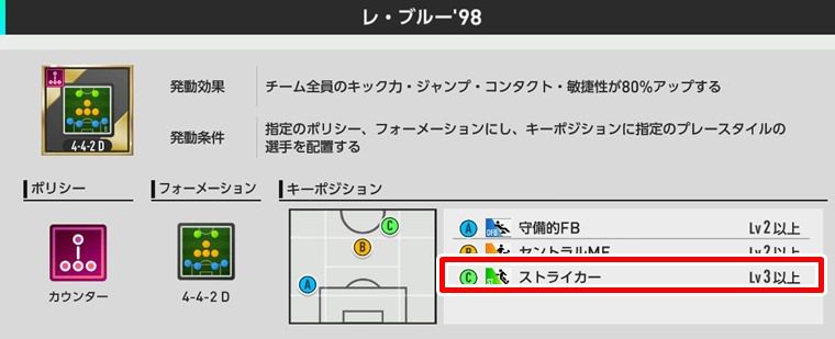 フォーメーションコンボのおすすめ