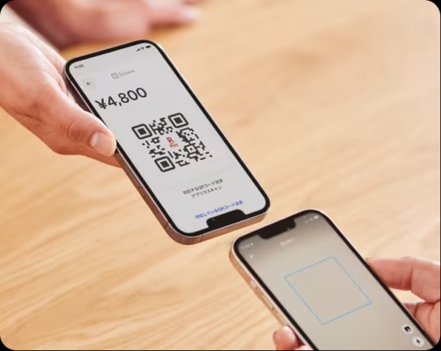 端末なしでQRコード決済を受け付けるイメージ