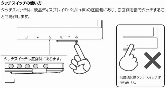 タッチパネルディスプレイ GH-LCT22C-BKの操作性説明