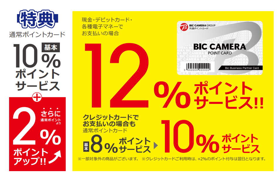 ビックカメラでQRコード決済でも8%→10％ポイント還元にできるビジネス