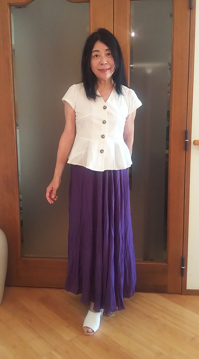 スラブボリュームマキシスカート