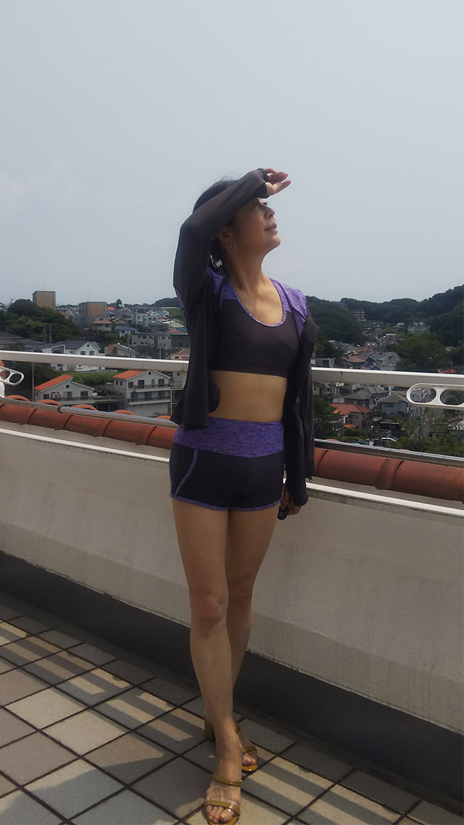 バイカラーラッシュガード/水着3点セット