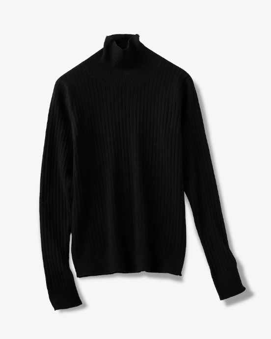 ソフトウール・リブハイネックセーター