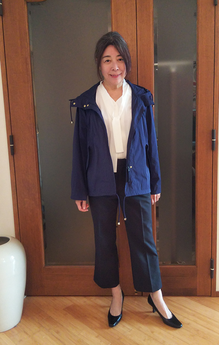 二重織リバーシブル・パーカー ネイビー13号