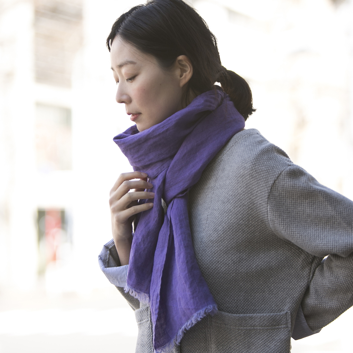 Lino e Lina/Sorbet ショール ヴィオレ