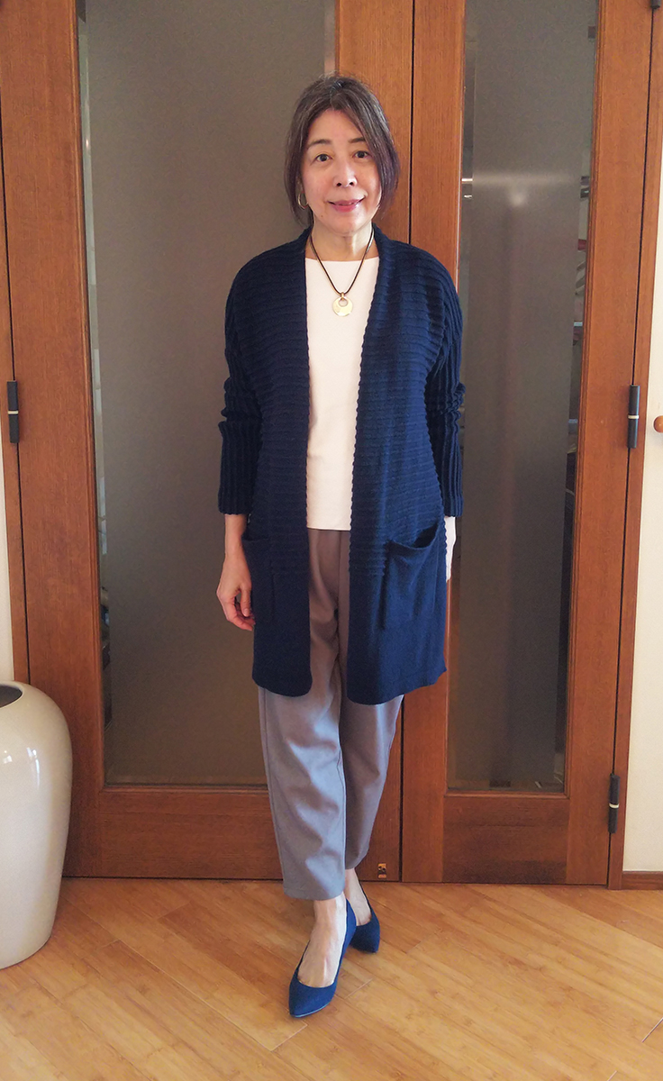 ロング丈カーディガン