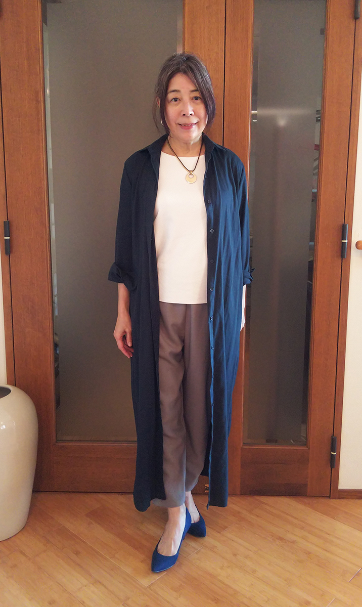 マキシ丈カーディガン