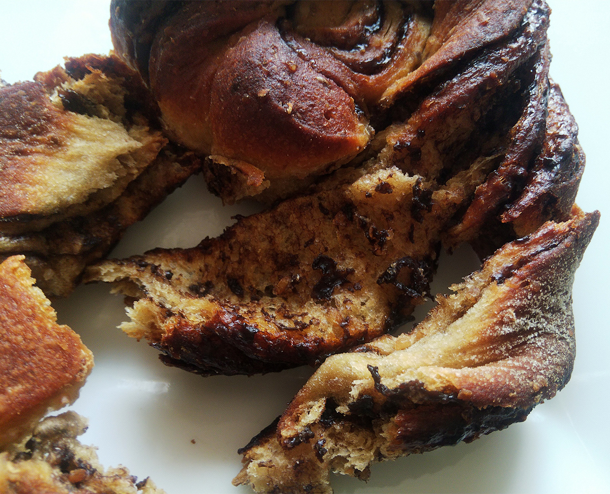 ちぎったところ