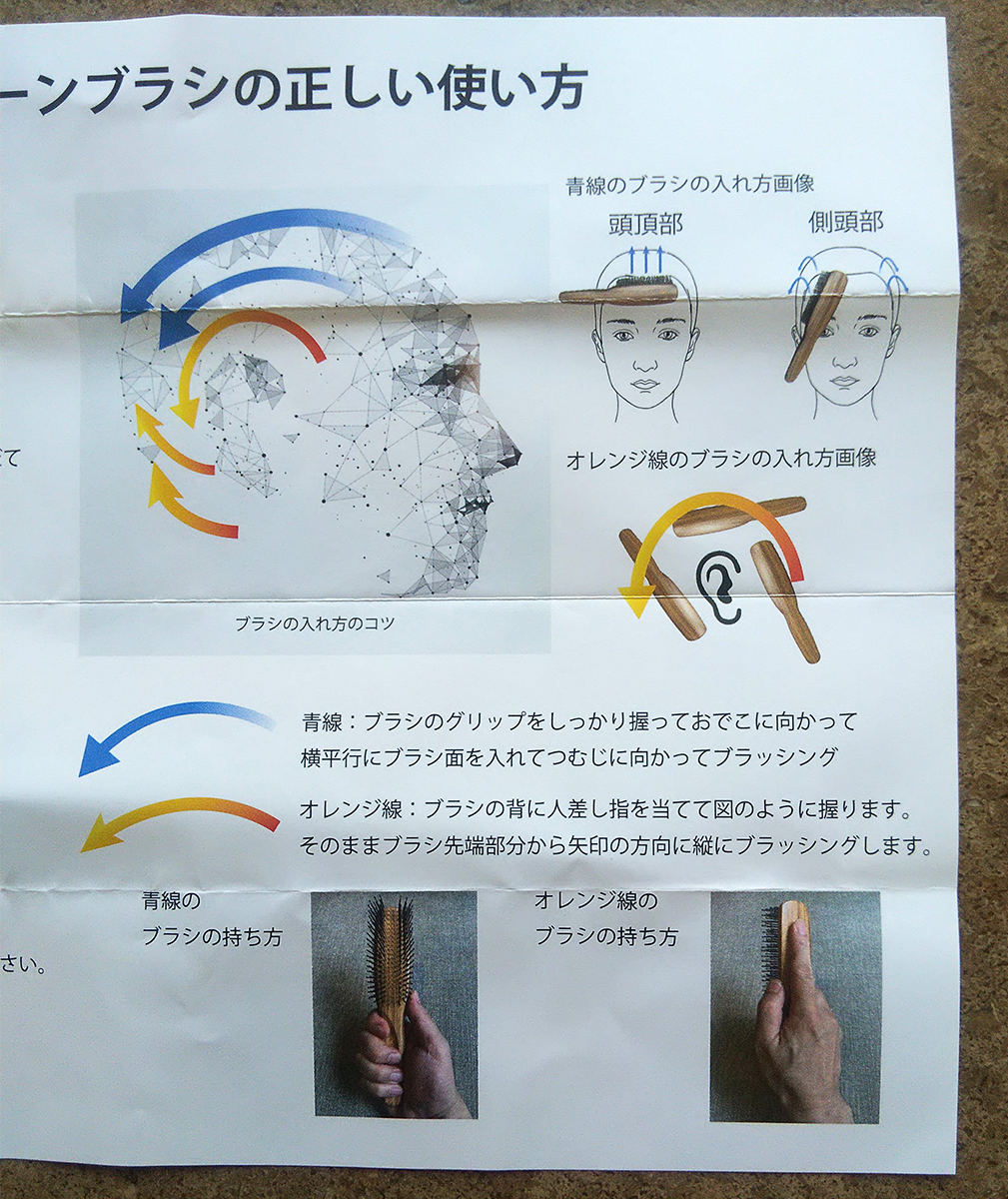 ブラシの持ち方と使い方