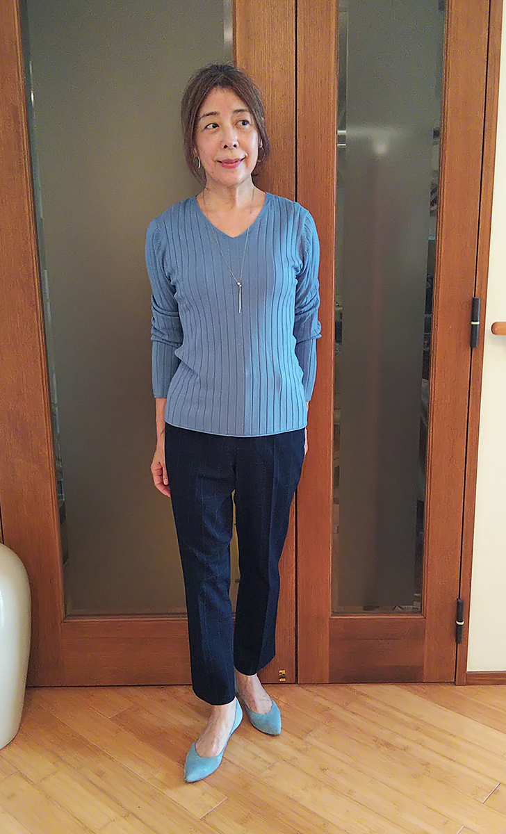 UVカット&ウォッシャブル2typeから選べる長袖リブニット