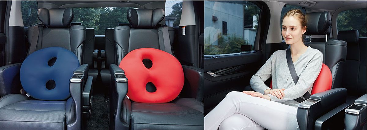 車のシートにもフィット