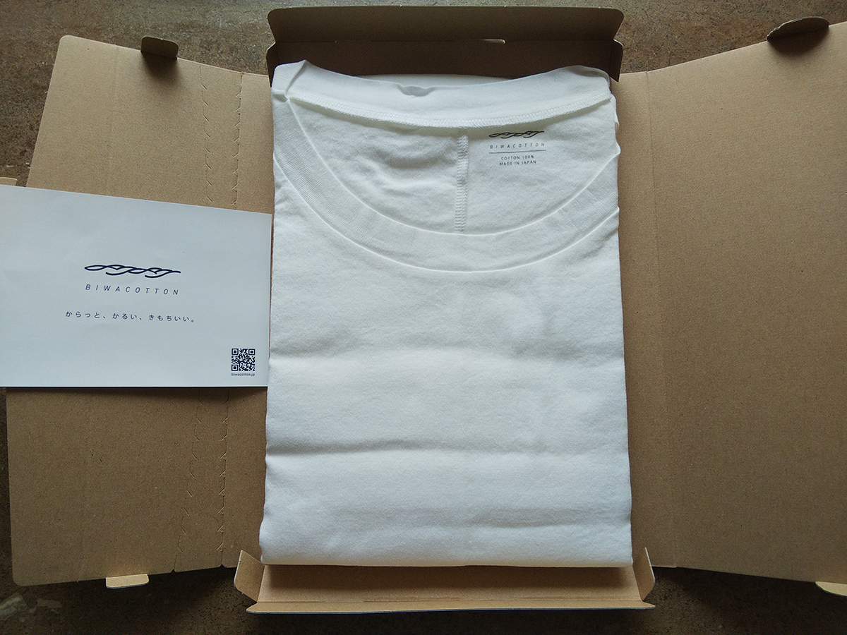 BIWACOTTON/半袖BIG‐T(ホワイト)