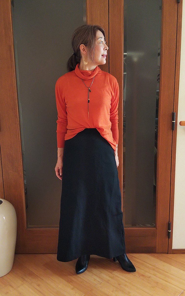 Aライン フレアスカートとのコーデ