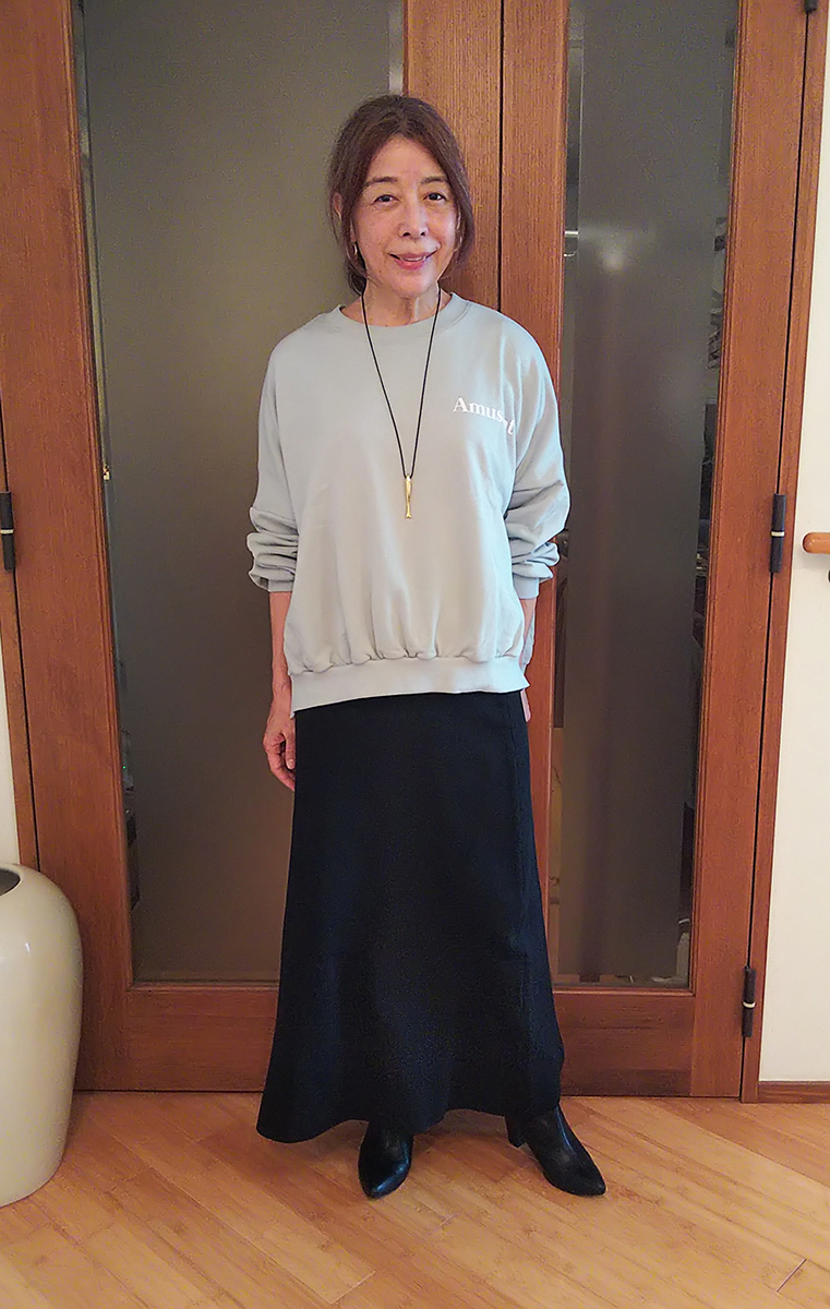 Aラインフレアスカートとのコーデ