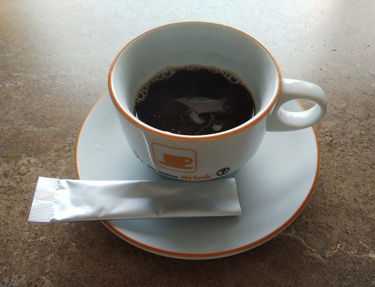 お湯を注いだところ