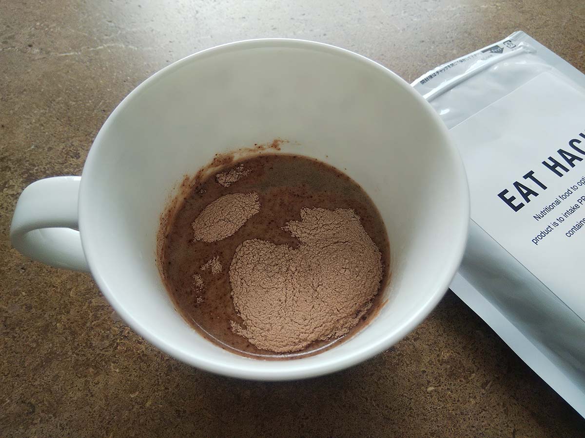 EAT HACK(イートハック)4杯を入れたところ